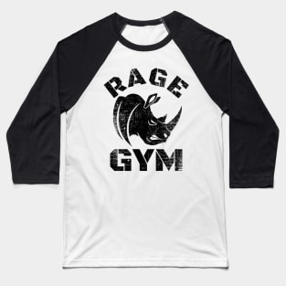 RAGE GYM RHINO BODYBUILDING Baseball T-Shirt